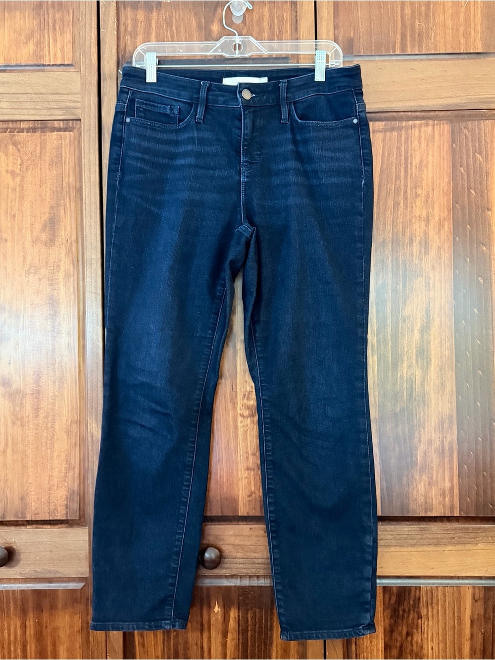 Athleta Sculptek Skinny Jeans Women’s Stretch Blue Dark Wash Mid Rise Size 10p